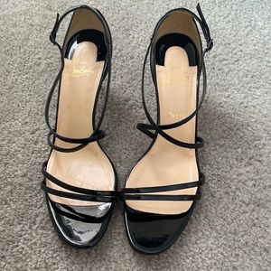 Christian Louboutin Patent Leather Slingback Sandals
